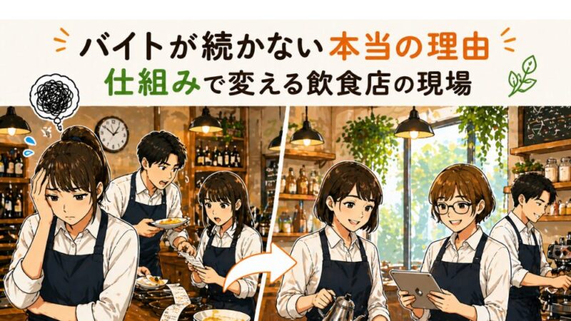 バイトが続かない本当の理由｜仕組みで変える飲食店の現場